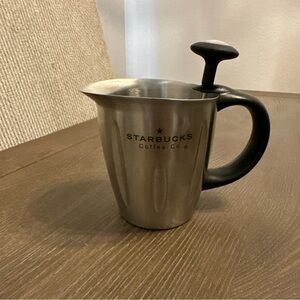 Starbucks Coffee Milk Frothing 16oz Steel Creamer Steam Pitcher Cup Temp‎ Gauge